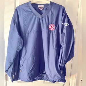 Antigua MLB Boston Red Sox Windbreaker V-Neck Jacket with Zip Pockets